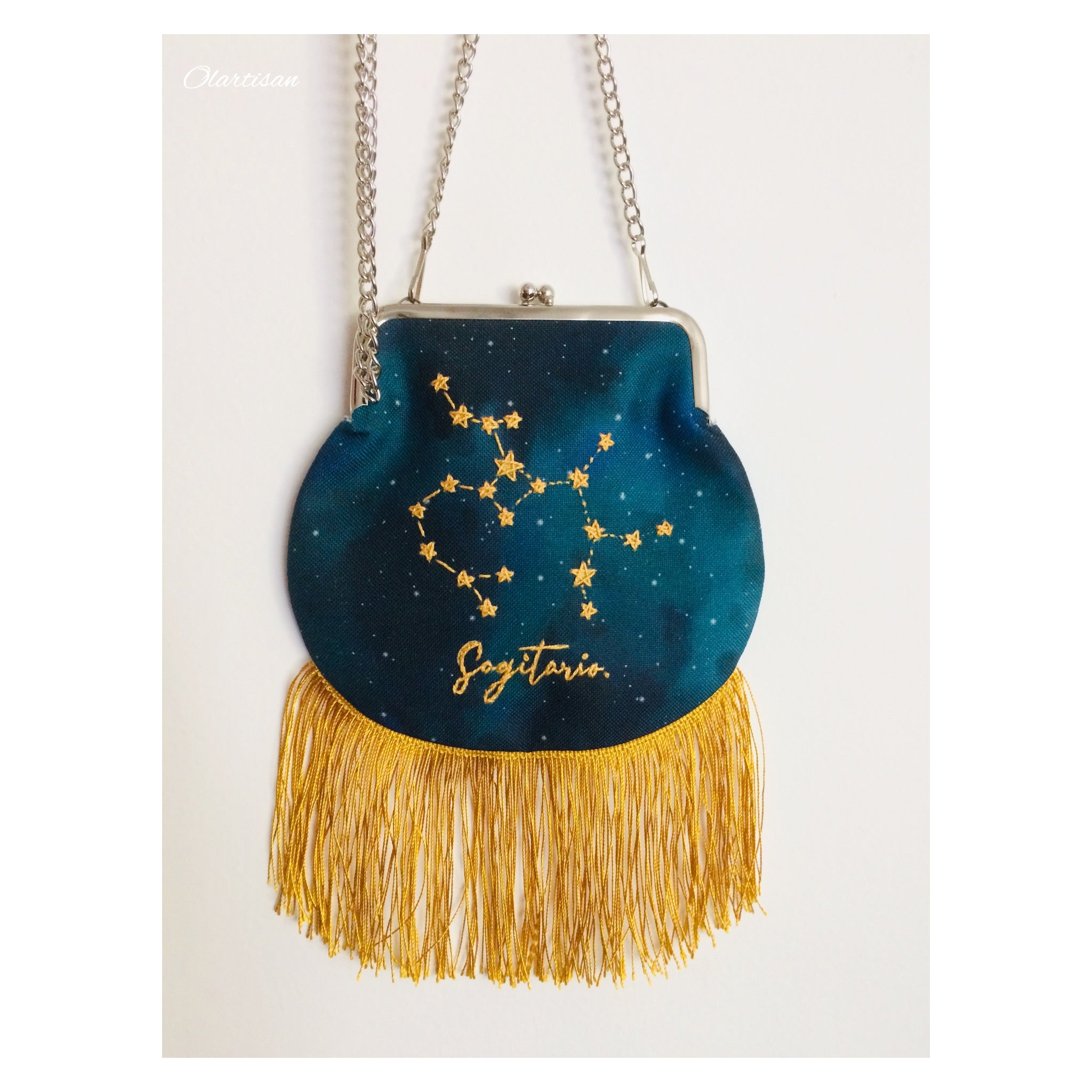 Embroidery star round shape on sale crossbody bag